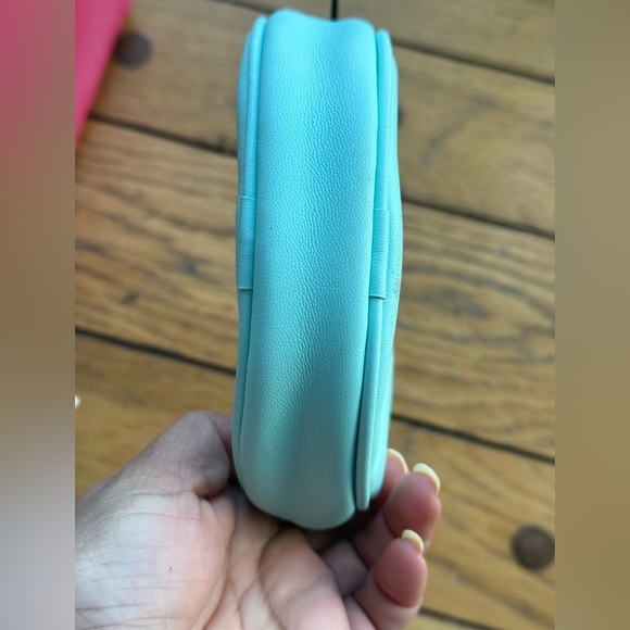 Dior Travel Pouch Set – Pink & Blue Cosmetic Bags + Silver “D” Charm – Authentic - Picture 11 of 14